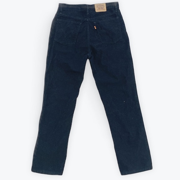 VINTAGE 90S ORANGE TAB BLACK CORDUROY LEVIS - Picture 2 of 7